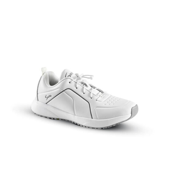 Sanita S-Feel Tinaga werkschoen veters laag O2 ESD wit/grijs
